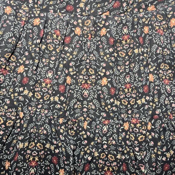 NEW Altard State Tiered Ruffle Mini Dress M Boho Prairie Balloon Sleeve Tie back - Picture 3 of 11